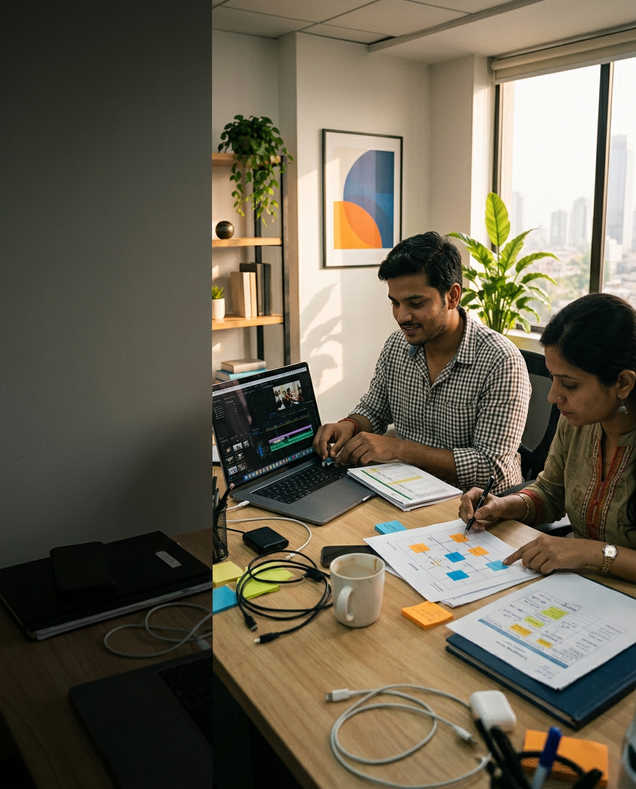 Indian creative team planning a digital campaign